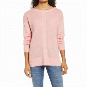 New caslon | Piqué Pullover Sweater In Pink Bride
